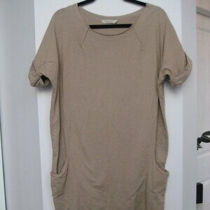 Senatempo raw edge oversized cotton dress